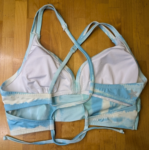 Quintsoul NWT Bikini Mid Rise Retro Bottoms/Crossback Lace Up Bustier Top Size S - Picture 10 of 13